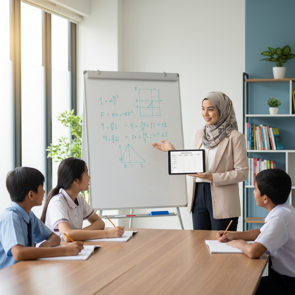 Ilustrasi Tuition & Coach menggunakan TempahKu untuk pengurusan booking